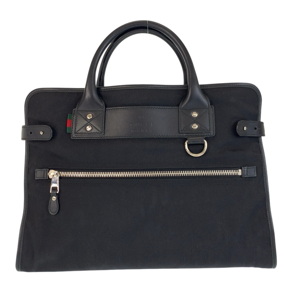 GUCCI Business bag 246410 Nylon, Leather black Business bag briefcase Sherry line mens Used Authentic