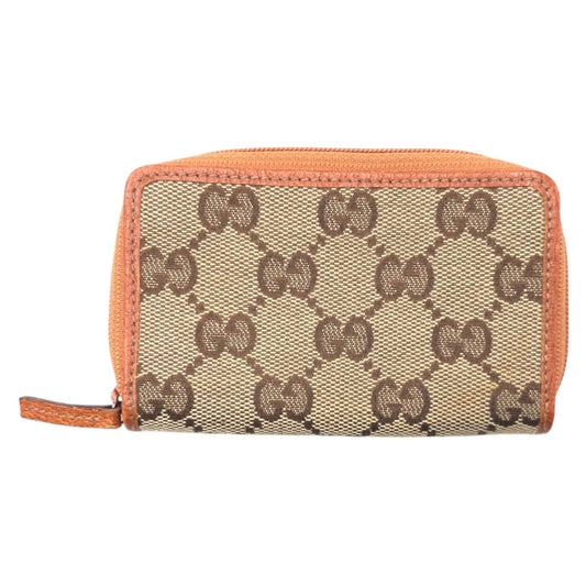 GUCCI Coin case 138098 0416 GG canvas Brown Card Case GG pattern Women(Unisex) Used Authentic