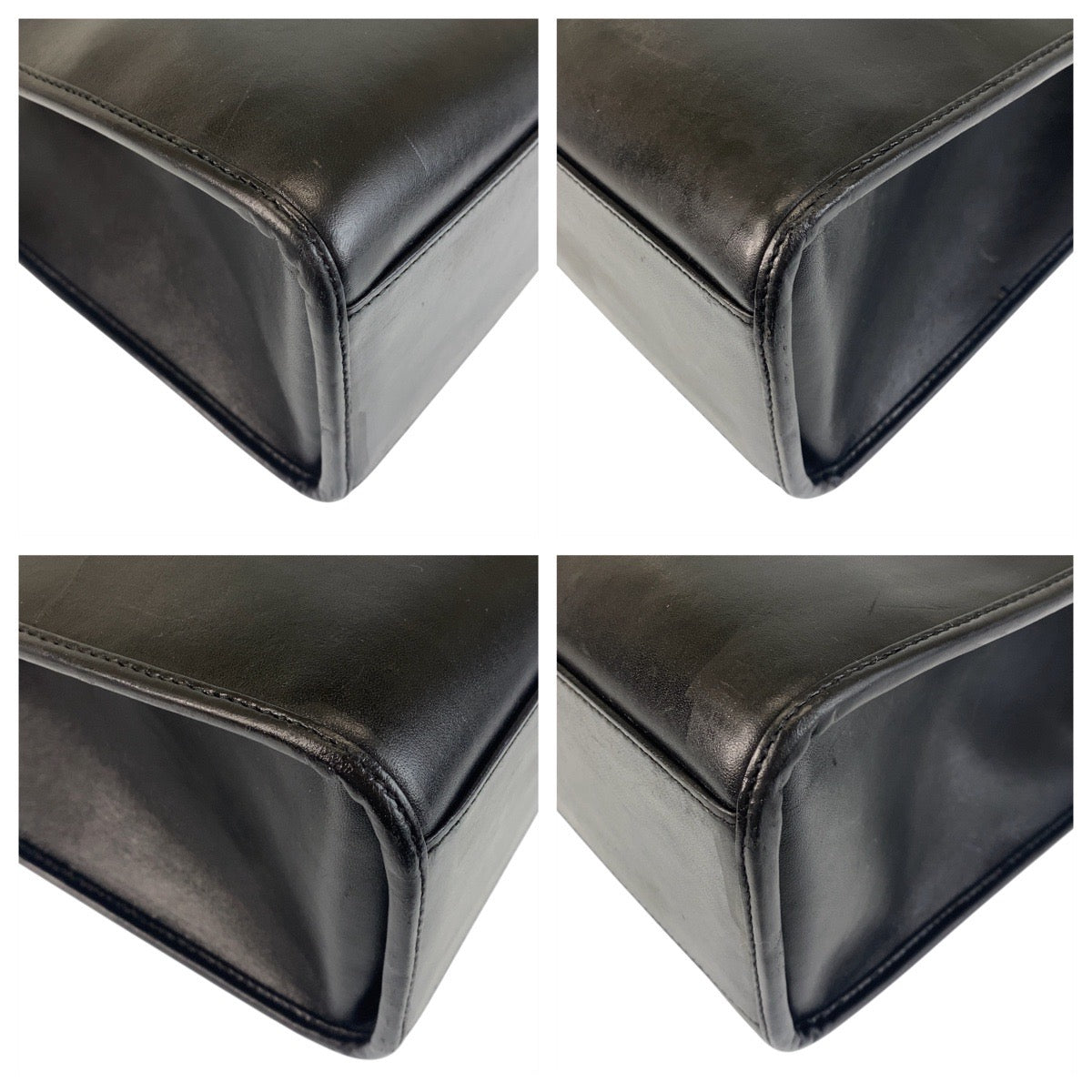 GUCCI Tote Bag 002 1064 leather Black SilverMetal Tote Bag Shoulder Bag Jackie Women Used Authentic