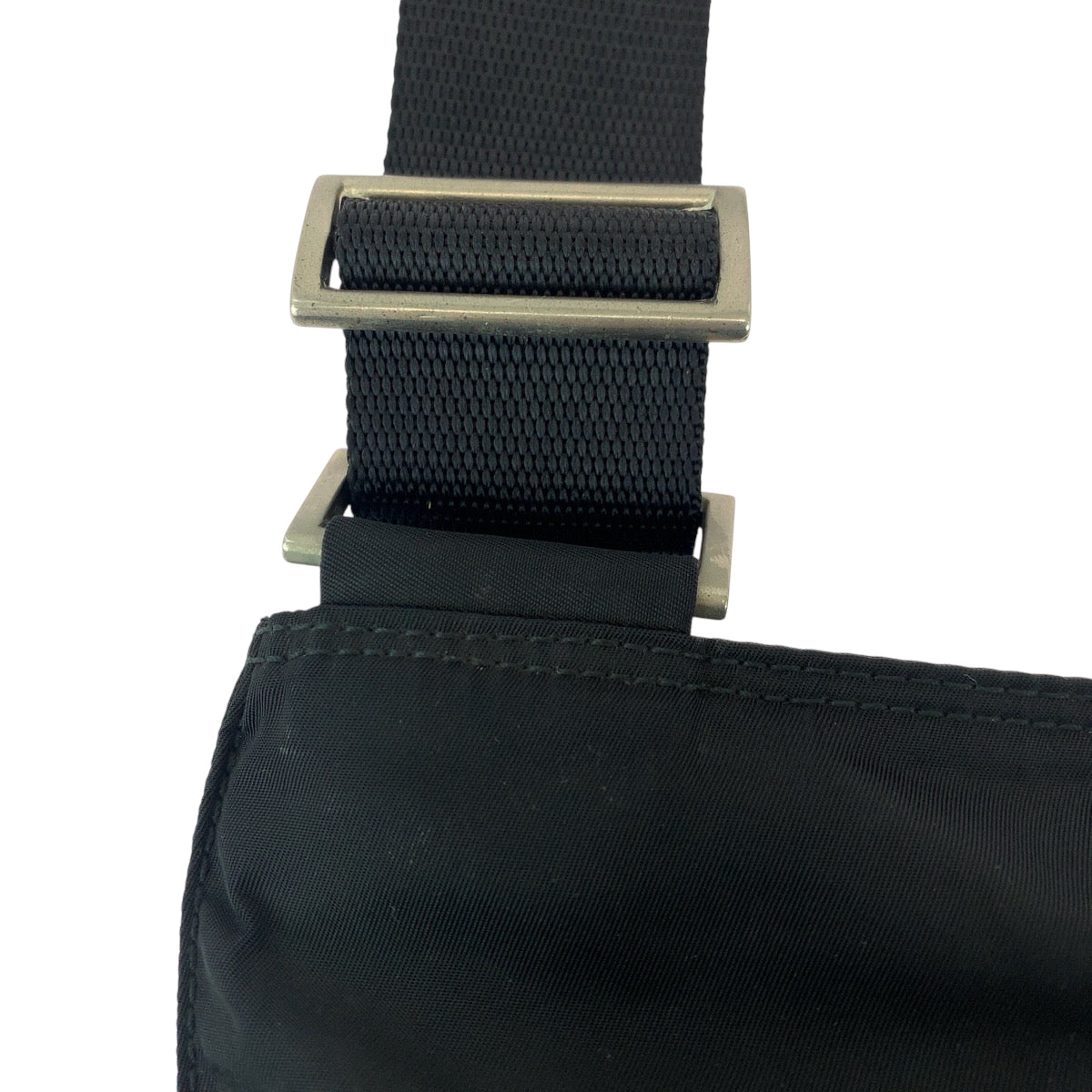 PRADA Shoulder Bag VA0053 Nylon black Shoulder Bag Messenger bag Test Triangle With logo mens Used Authentic