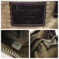 PRADA Shoulder Bag canvas Brown Silver Metal Shoulder Bag pochette Logo jacquard Women Used Authentic