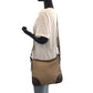 PRADA Shoulder Bag canvas Brown Silver Metal Shoulder Bag pochette Logo jacquard Women Used Authentic