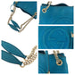 GUCCI Tote Bag 308982 leather blue ChainTote Bag Shoulder Bag Soho Women Used Authentic