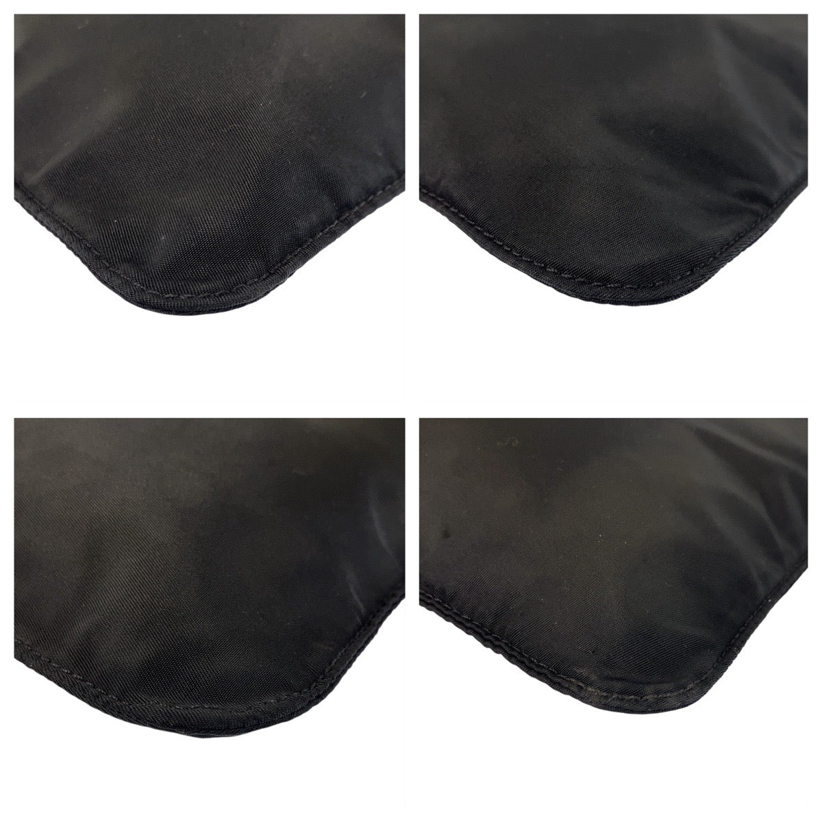 PRADA Shoulder Bag Nylon Black SilverMetal Shoulder Bag Messenger bag Test Triangle With logo Women Used Authentic