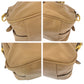 PRADA Handbag BN1903 leather Beige Gold Metal Handbag Shoulder Bag 2WAY Women Used Authentic