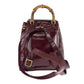 GUCCI Backpack 003 1998 0030 Patent leather wine red brown Backpack Backpack Bamboo Women Used Authentic