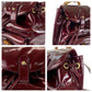 GUCCI Backpack 003 1998 0030 Patent leather wine red brown Backpack Backpack Bamboo Women Used Authentic