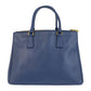 PRADA Handbag leather Blue GoldMetal Handbag Shoulder Bag 2way Safiano Galleria TriangleWith logo Women Used Authentic