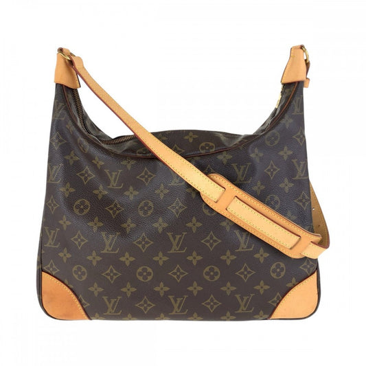 LOUIS VUITTON Shoulder Bag M51260 PVC, Leather Brown Gold Metal Monogram Boulogne35 Women Used Authentic