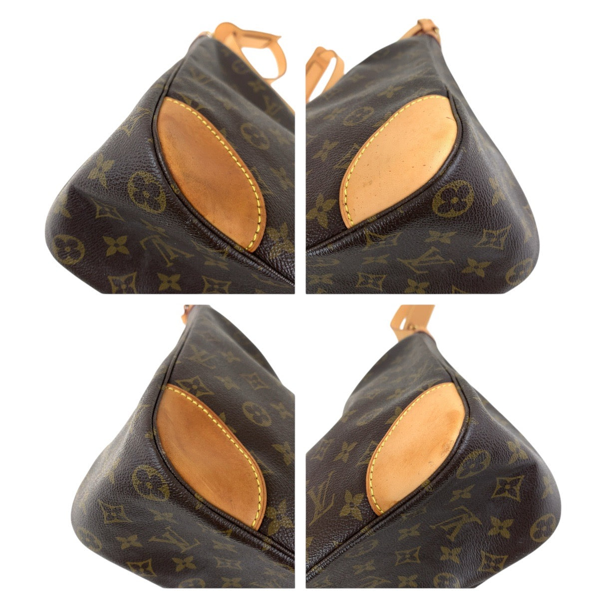 LOUIS VUITTON Shoulder Bag M51260 PVC, Leather Brown Gold Metal Monogram Boulogne35 Women Used Authentic
