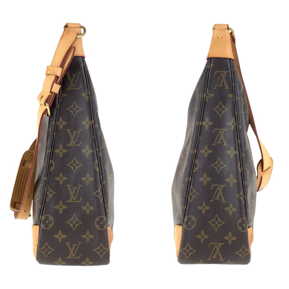 LOUIS VUITTON Shoulder Bag M51260 PVC, Leather Brown Gold Metal Monogram Boulogne35 Women Used Authentic