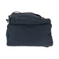 PRADA Backpack Nylon Navy SilverMetal Backpack Backpack Test Triangle With logo Women Used Authentic