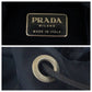 PRADA Backpack Nylon Navy SilverMetal Backpack Backpack Test Triangle With logo Women Used Authentic