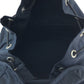PRADA Backpack Nylon Navy SilverMetal Backpack Backpack Test Triangle With logo Women Used Authentic
