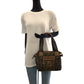 FENDI Handbag canvas Brown Gold Metal Handbag Shoulder Bag Zucca Women Used Authentic