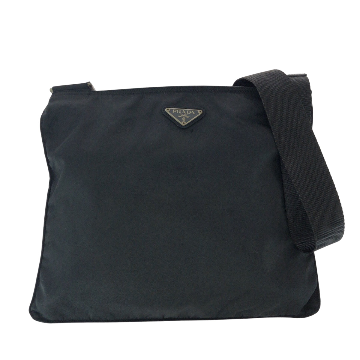 PRADA Shoulder Bag VA0053 Nylon Black SilverMetal Shoulder Bag pochette Test Triangle With logo Women(Unisex) Used Authentic