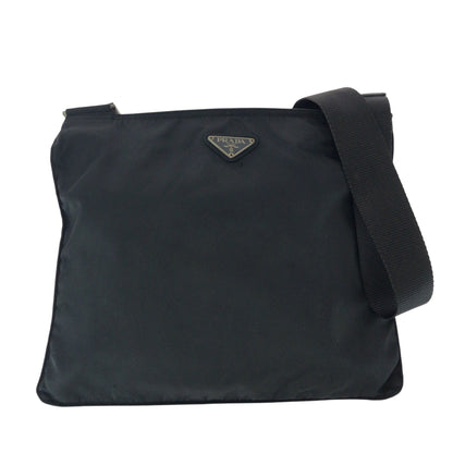 PRADA Shoulder Bag VA0053 Nylon Black SilverMetal Shoulder Bag pochette Test Triangle With logo Women(Unisex) Used Authentic