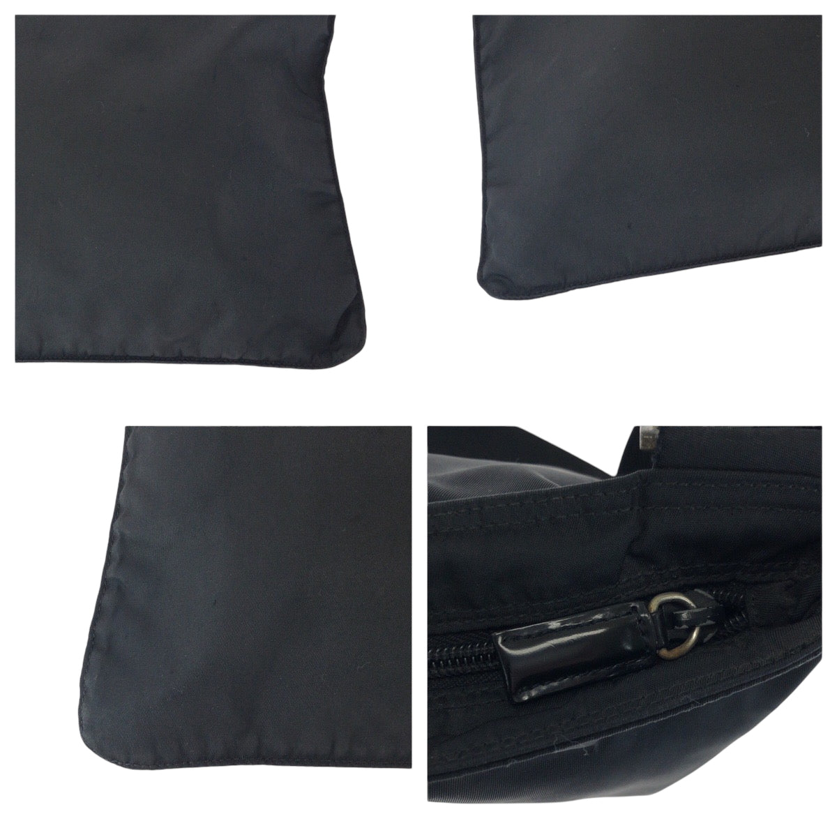PRADA Shoulder Bag VA0053 Nylon Black SilverMetal Shoulder Bag pochette Test Triangle With logo Women(Unisex) Used Authentic