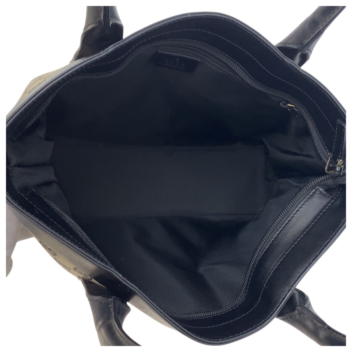 GUCCI Tote Bag 002 1119 GG canvas, leather gray black black Tote Bag Shoulder Bag Women Used Authentic