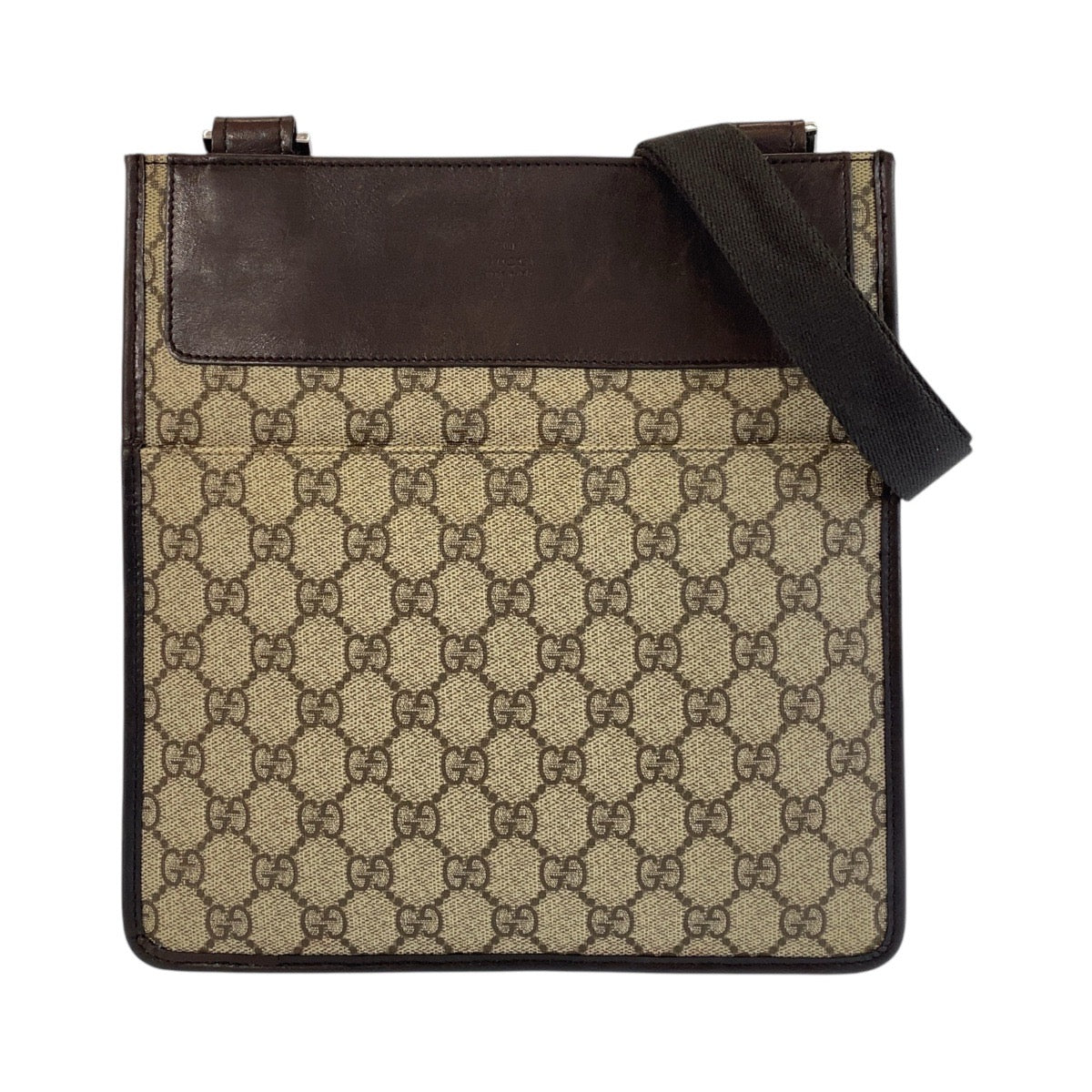 GUCCI Shoulder Bag 27639 GG Supreme canvas, leather Brown Shoulder Bag pochette Women Used Authentic