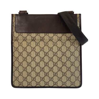 GUCCI Shoulder Bag 27639 GG Supreme canvas, leather Brown Shoulder Bag pochette Women Used Authentic