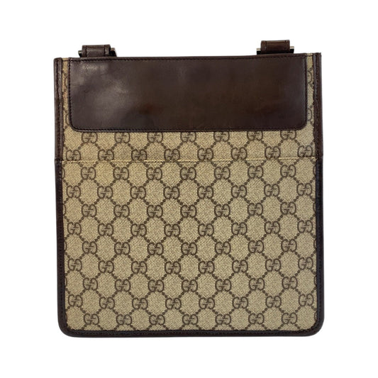 GUCCI Shoulder Bag 27639 GG Supreme canvas, leather Brown Shoulder Bag pochette Women Used Authentic