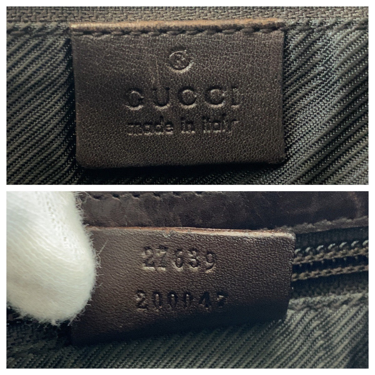 GUCCI Shoulder Bag 27639 GG Supreme canvas, leather Brown Shoulder Bag pochette Women Used Authentic