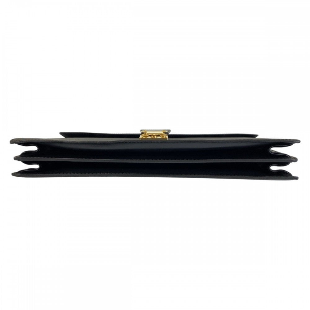 LOUIS VUITTON Business bag M54422 leather Black GoldMetal Business bag briefcase Epi Serviet Conseiller mens Used Authentic