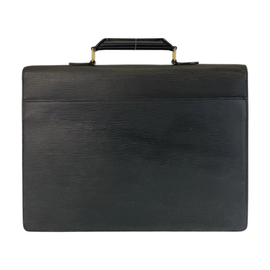 LOUIS VUITTON Business bag M54422 leather Black GoldMetal Business bag briefcase Epi Serviet Conseiller mens Used Authentic