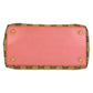 GUCCI Tote Bag 120844 GG canvas, leather Beige Pink Gold Metal Tote Bag handbag Women Used Authentic