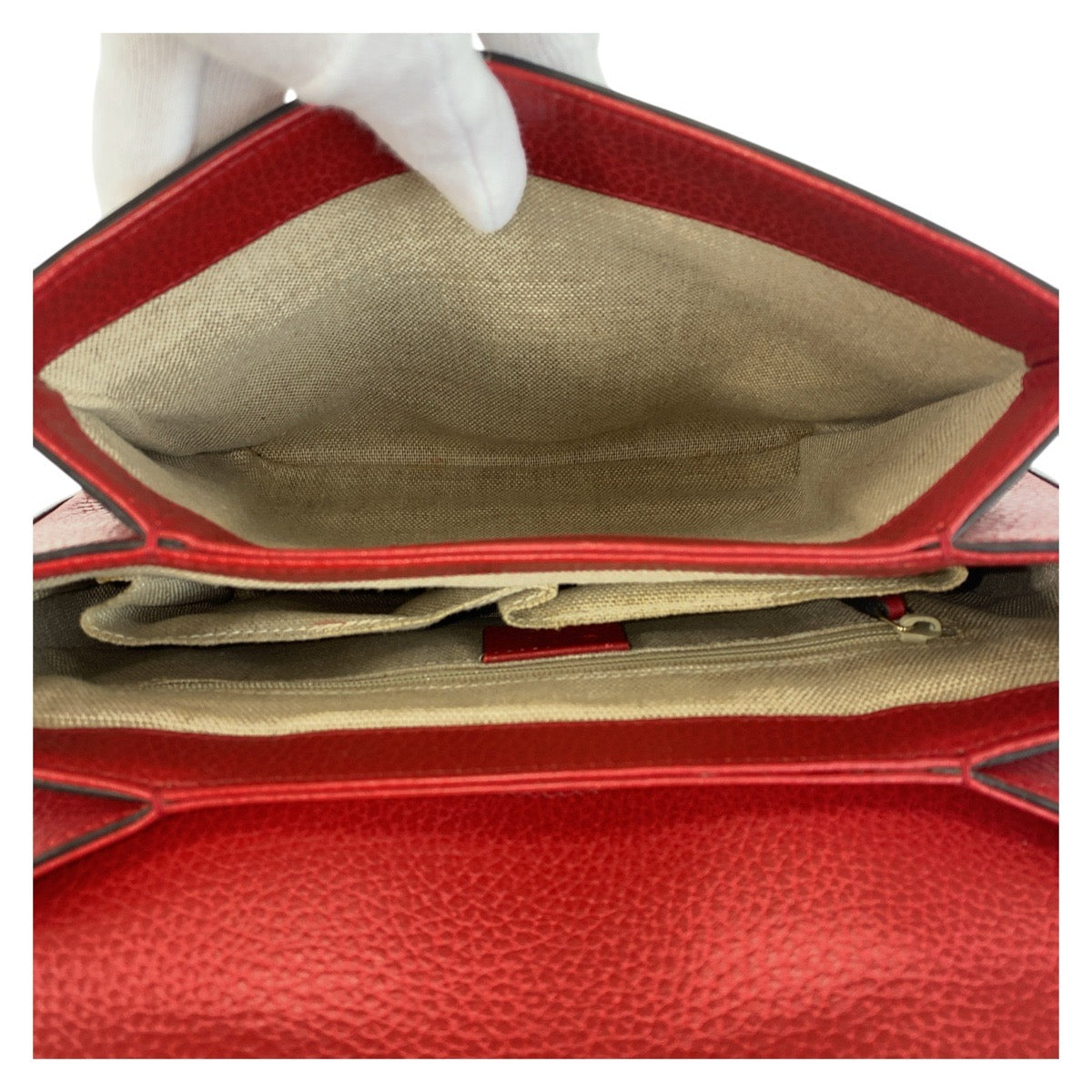 GUCCI Shoulder Bag 510302 leather Red Interlocking