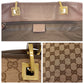 GUCCI Tote Bag 002 1098 GG canvas, leather Beige Brown Gold Metal Tote Bag Shoulder Bag Women Used Authentic