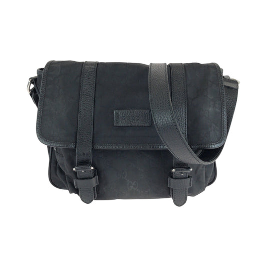 GUCCI Shoulder Bag 510335 Nylon, Leather black Shoulder Bag Pochette Unisex mens Used Authentic