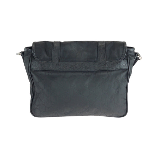 GUCCI Shoulder Bag 510335 Nylon, Leather black Shoulder Bag Pochette Unisex mens Used Authentic