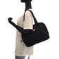 PRADA Handbag Nylon Black SilverMetal Handbag Tote Bag Test Triangle With logo Women Used Authentic