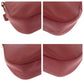 PRADA Shoulder Bag leather Red Gold Metal One Shoulder Bag Safiano Hobo Women Used Authentic
