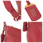 PRADA Shoulder Bag leather Red Gold Metal One Shoulder Bag Safiano Hobo Women Used Authentic