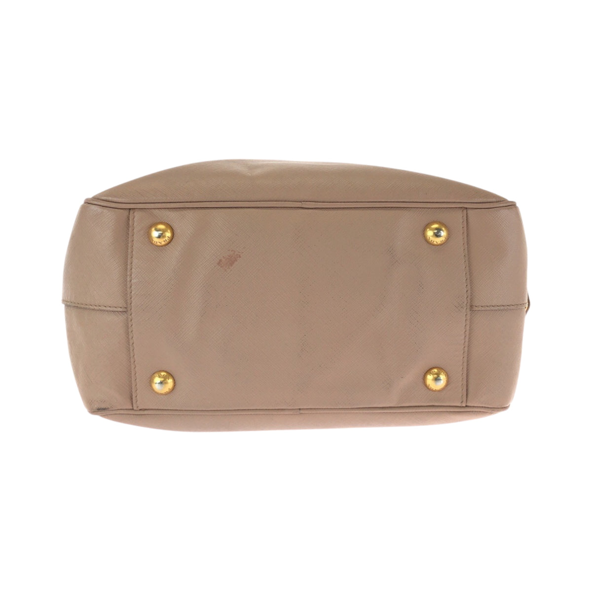 PRADA Shoulder Bag leather Pink White Gold Metal Shoulder Bag Handbag 2way Safiano Women Used Authentic