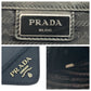 PRADA Clutch bag 2VF056 leather Navy SilverMetal Clutch bag business bag Safiano logo mens Used Authentic
