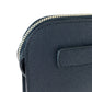 PRADA Clutch bag 2VF056 leather Navy SilverMetal Clutch bag business bag Safiano logo mens Used Authentic