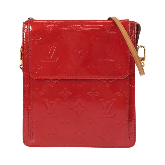 LOUIS VUITTON Shoulder Bag M91137 enamel Red Monogram Vernis Motto Women Used Authentic
