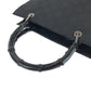 GUCCI Handbag 002 1016 Nylon black Handbag Tote Bag Bamboo Women Used Authentic