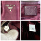 PRADA Tote Bag leather Purple SilverMetal Tote Bag Shoulder Bag Vitterodino Women Used Authentic