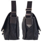 PRADA Shoulder Bag Nylon Black SilverMetal Shoulder Bag Messenger bag Test Triangle With logo Women Used Authentic