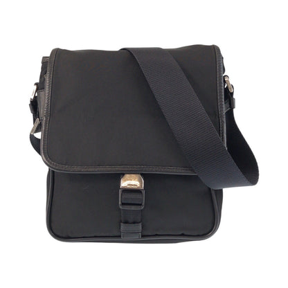PRADA Shoulder Bag Nylon black Shoulder Bag pochette Test Triangle With logo Women Used Authentic