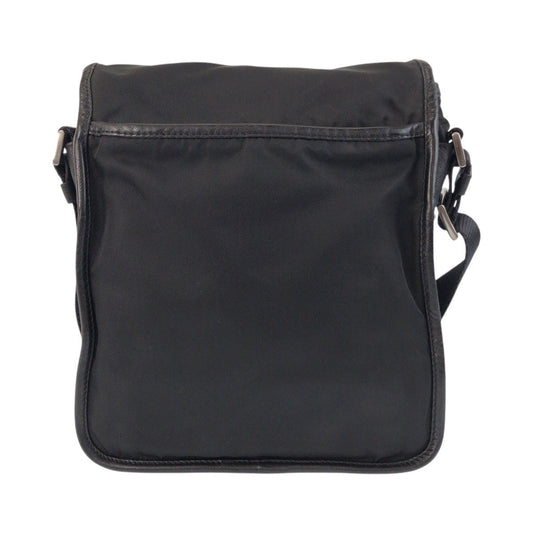 PRADA Shoulder Bag Nylon black Shoulder Bag pochette Test Triangle With logo Women Used Authentic