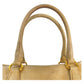 PRADA Handbag leather Beige Gold Metal Handbag Shoulder Bag Women Used Authentic