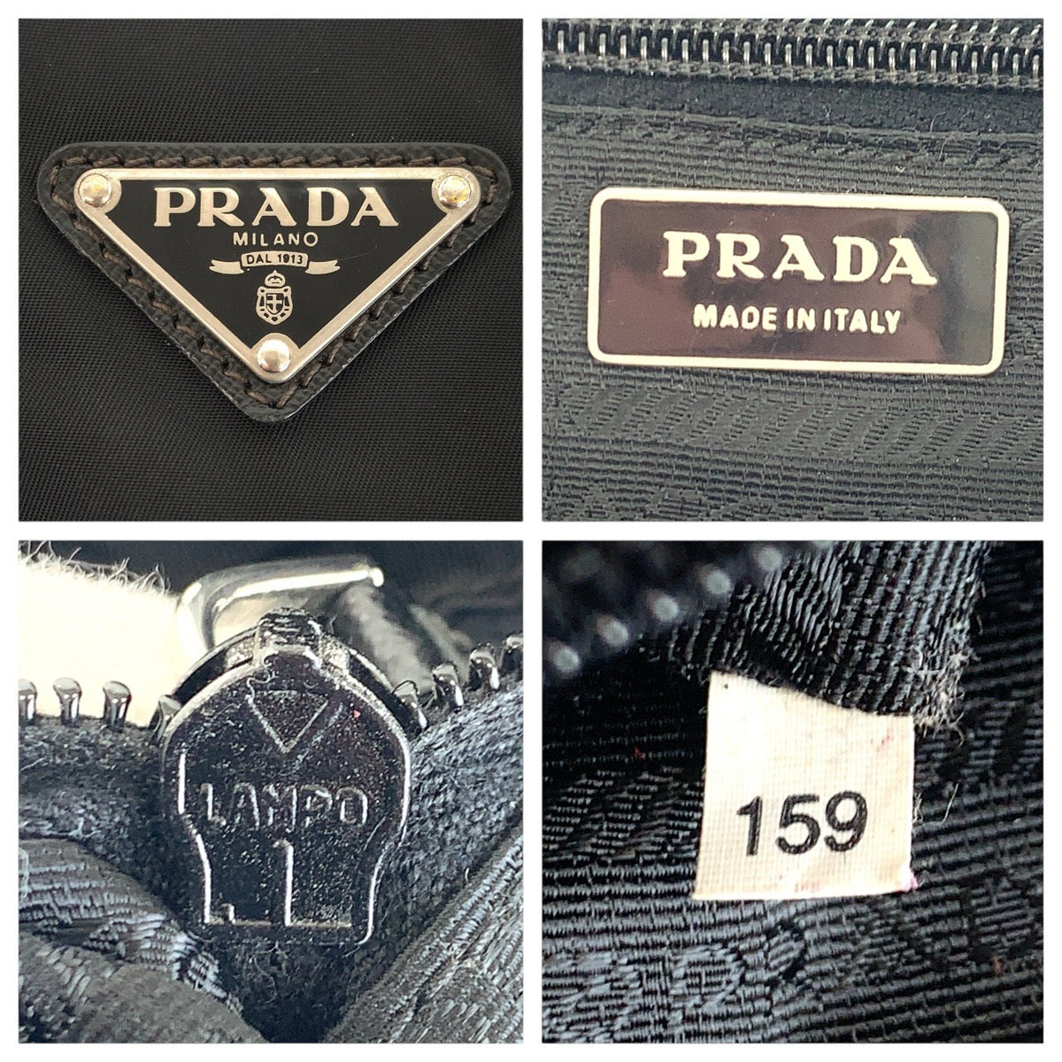 PRADA Shoulder Bag Nylon black Shoulder Bag Messenger bag Test Triangle With logo Women Used Authentic