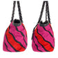 PRADA Tote Bag Nylon Pink Red SilverMetal