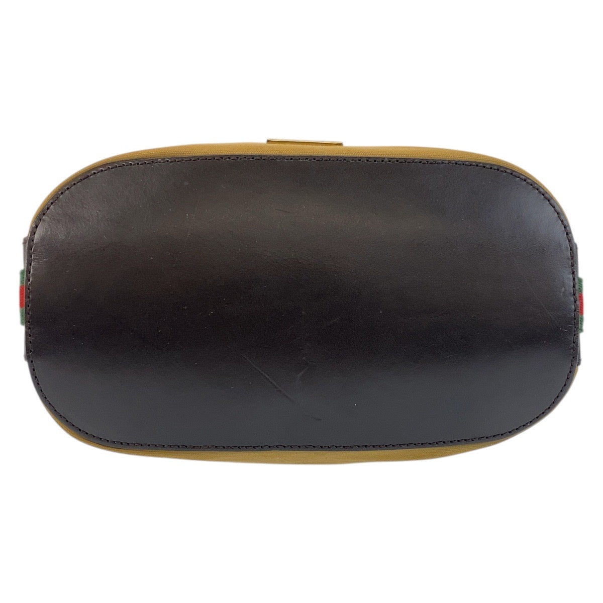 GUCCI Shoulder Bag 4286 Canvas, Leather Camel Black Gold Metal Sherry line Women Used Authentic